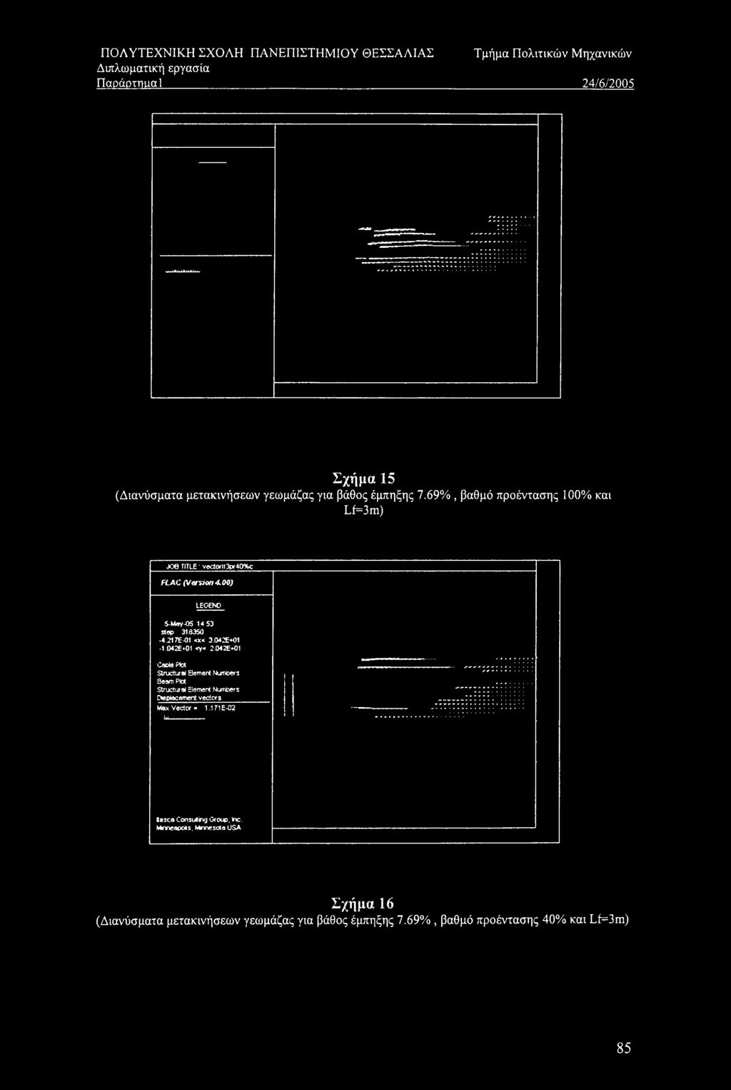 042E+01-1.042»01 <y< 2.042E*01 Caoie Ptol Structural Element Numbers Beam Plot Structural Element Numbers Displacement vectors Max Vector * 1.