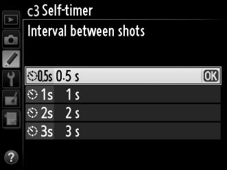 Number of shots (Αριθμός λήψεων): Πατήστε 1 και 3 για να επιλέξετε τον αριθμό των φωτογραφιών που θα λαμβάνονται κάθε φορά που πατάτε το κουμπί λήψης.