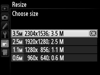 3 Επιλέξτε ένα μέγεθος. Επισημάνετε το Choose size (Επιλογή μεγέθους) και πατήστε το 2. Θα εμφανιστούν οι επιλογές που βλέπετε δεξιά. Επισημάνετε μια επιλογή και πατήστε το J. 4 Επιλέξτε φωτογραφίες.