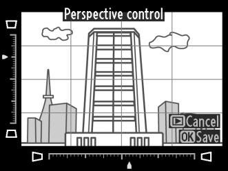 Perspective Control (Έλεγχος προοπτικής) Κουμπί G N μενού επεξεργασίας Δημιουργήστε αντίγραφα που μειώνουν τα εφέ της προοπτικής όπως φαίνονται από τη βάση ενός ψηλού αντικειμένου.