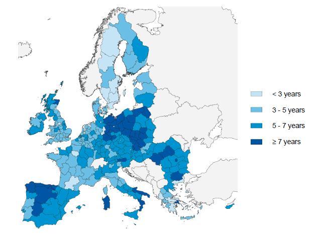ρήκα 2- Μειινληηθή πξόβιεςε ηεο γήξαλζεο ηνπ πιεζπζκνύ ζηελ Δ.