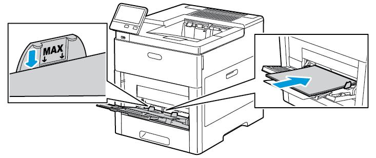 Χαρτί και μέσα εκτύπωσης Μην τοποθετείτε χαρτί επάνω από τη γραμμή μέγιστης πλήρωσης