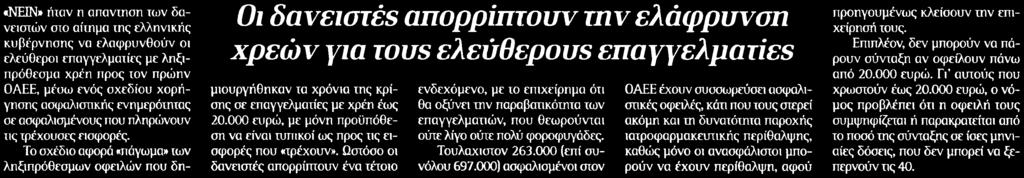 ΧΡΕΩΝ ΓΙΑ ΤΟΥΣ... Μέσο:.