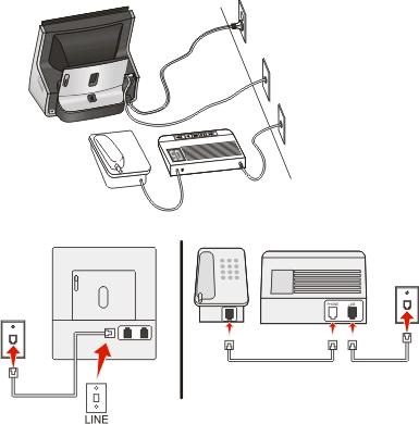 Σύνδεση σε διαφορετικές υποδοχές τοίχου Για να συνδεθείτε: Συνδέστε το καλώδιο από την πρίζα τοίχου στη θύρα του υπολογιστή.
