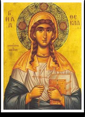 ANNUNCIATION GREEK ORTHODOX CATHEDRAL OF NEW ENGLAND WEEKLY BULLETIN 24 September 2017 The Holy Great Martyr Thecla, Peer of the Apostles Tῆς ἁγίας Μεγαλομάρτυρος καὶ Ἰσαποστόλυ Θέκλης First Sunday