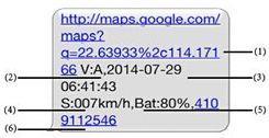 1. Google Maps συνδέουν Αυτή είναι η σύνδεση με τον χάρτη του Google δείχνει τη θέση της μονάδας tracker.