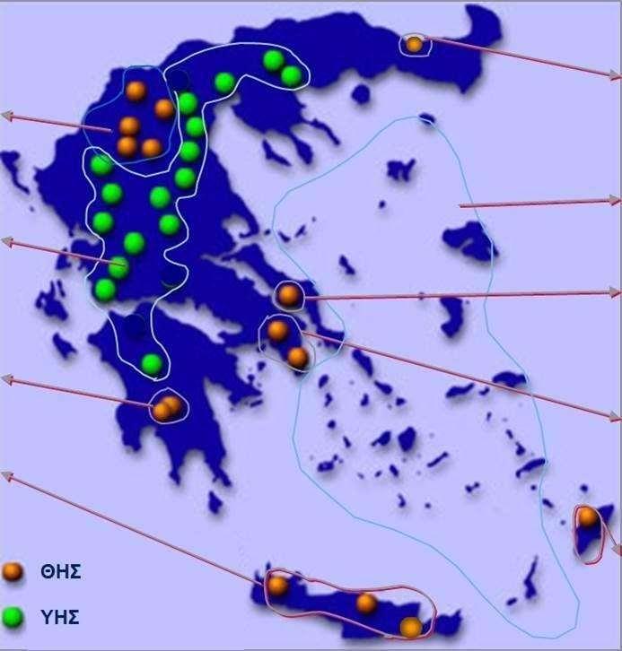 Γεωγραφική κατανομή σταθμών παραγωγής της ΔΕΗ ΑΕ Δυτική Μακεδονία 5 ΑΗΣ 4.162 MW Κομοτηνή 1 ΑΗΣ 485 MW Υδροηλεκτρικοί Σταθμοί (ΥΗΣ) 16 ΥΗΣ 3.