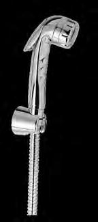 Available finishings: white&grey-black&grey-white&chrome-black&chrome-white&gold-black&gold-all chrome-with brass flexible hose FR_ Douchette ABS shut-off, flexible textile renforcé cm.