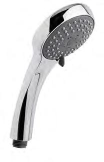 3 getti anticalcare in ABS, Ø 100 mm EN_ 3 jets ABS hand shower anti-limestone Ø 100 mm FR_ Douchette 3 jets ABS anti-calcaire ø