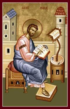 SAINT MARK THE EVANGELIST Mark the Apostle and Evangelist Commemorated April 25 Mark was an idolater from Cyrene of Pentapolis, which is near Libya.