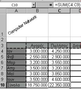 Σημειώσεις στο Microsoft Excel Η αντιγραφή των κελιών που περιέχουν πράξεις, αποτελεί ειδική περίπτωση.