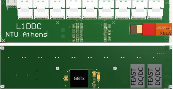 72 4.4. LEVEL-1 DATA DRIVER CARD για τους stgc όμως, θα διαθέτει μόνο τρεις κοννέκτορες για τις front-end boards, και οι διαστάσεις της θα είναι 90 mm 50 mm.