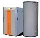 Die elektronische Steuereinheit steuert die Verbrennung und die Umwälzpumpe. La unidad electrónica de control gestiona la combustión y la bomba de circulación.