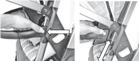 9. Attach the bumper bar: Slide the pins into the mounts on the seat until they lock into place.