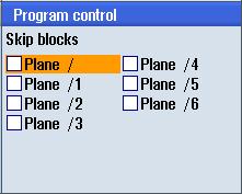 Pemesinan bahan kerja 4.8 Mengawal perjalanan program 3 Tekan kekunci lembut "Kaw. Prog" dan "Langkau blok".