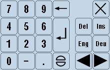 dengan jari anda atau stylus dan menggerakkan ia ke belakang dan ke depan. Kekunci khas bagi papan kekunci maya 1 Nom: Mengurangkan papan kekunci maya ke blok nombor.