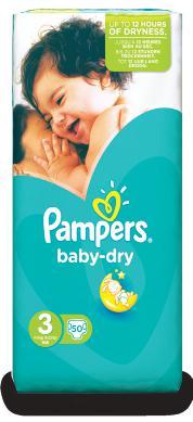 πάνες PAMPERS baby dry midi 50τεμ.