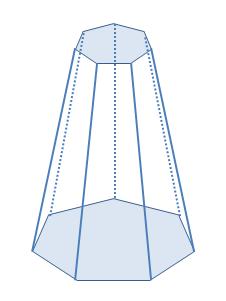 Actividade resolta Calcule o volume da seguinte pirámide de lado da base 4 metros, altura 10 metros e apotema da base 4,15 metros.