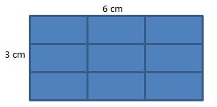 Resulta que 4 é o cadrado da razón de semellanza r 2 = 2 2 = 4. Outro rectángulo semellante ao primeiro pero con razón de semellanza r = 3 é: que ten unha área de 18 cm 2.