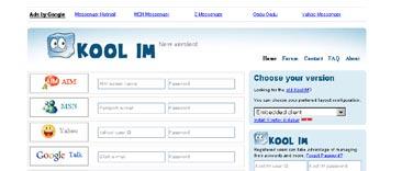 Ebalev vestluspartner Kool IM, www.koolim.com Veebipõhised MSN-kliendid Viimaseks jäämine ei tähenda tegelikult seda, et Kool IM oleks täiesti ebaõnnestunud lahendus.