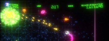 [2]: Xbox Live Arcade Vol 2 Epileptikutele keelatud! «Geometry Wars: Retro Evolved 2» arendab esimest osa edasi ja lisab sellele kamalutega lisaväärtust.