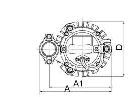 θερμική προστασία Μονασικό 230V / 110V / 50HZ Ανοξείδωτος χάλυβας EN-X6Cr13 Φλάντζα με σπείρωμα / Ουρά Διαστάσεις σε : d A A1 B B1 D H W1 HS2.4S 50 240 207 158 84 185 358 90 HS2.