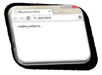 Ο κώδικας της ιστοσελίδας test.