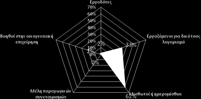 Επιχειρησιακό Πρόγραμμα 2016-2019 Διάγραμμα 20: Απασχόληση ανά Θέση