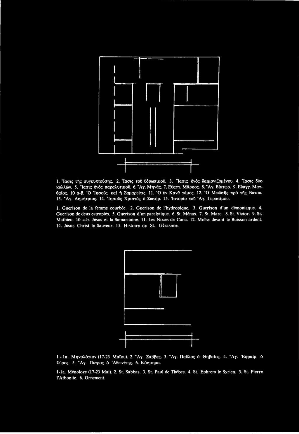 2. Guérison de l hydropique. 3. Guérison d un démoniaque. 4. Guérison de deux estropiés. 5.