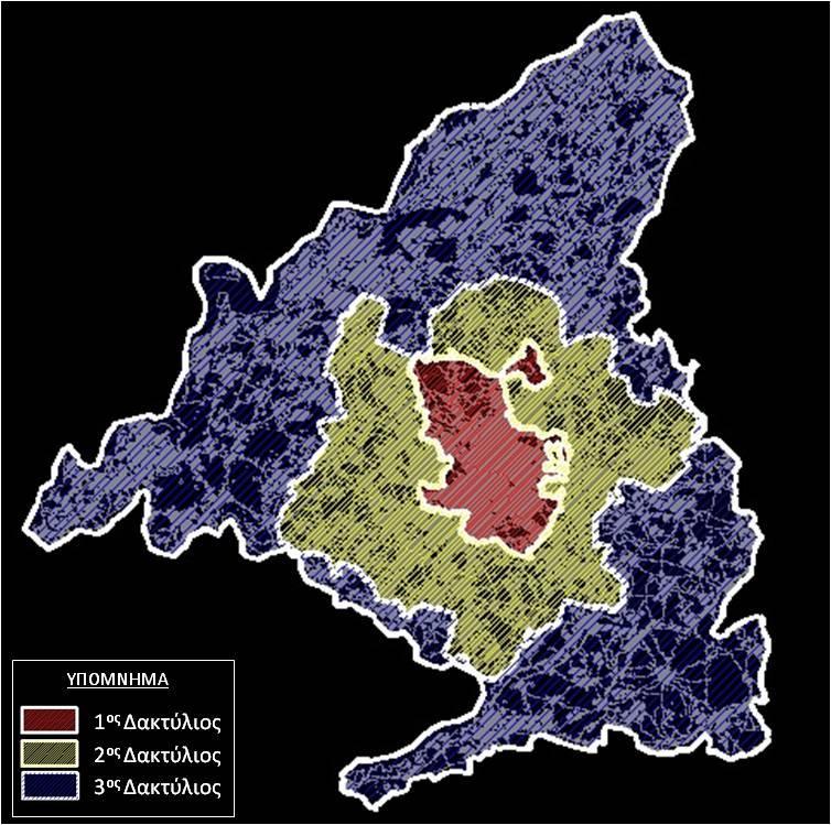 Εικόνα 37 - Δακτύλιοι περιοχής Μαδρίτης, περίοδος 2014 Η μητροπολιτική περιοχή της Μαδρίτης σήμερα χωρίζεται σε δύο τομείς: Η Νότια και η Ανατολική περιοχή, συγκεντρώνονται τιε περισσότερες