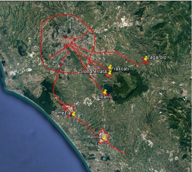 Εικόνα 60 - Γειτονική Δήμοι της Ρώμης με αντίστοιχη οικιστική διάσπαρτη ανάπτυξη, 2016 (Ιδία Επεξεργασία, 2016) Η πολιτεία αρχίζει να παίρνει πιο σοβαρά την κατάσταση και προσπαθεί μέσα από τις