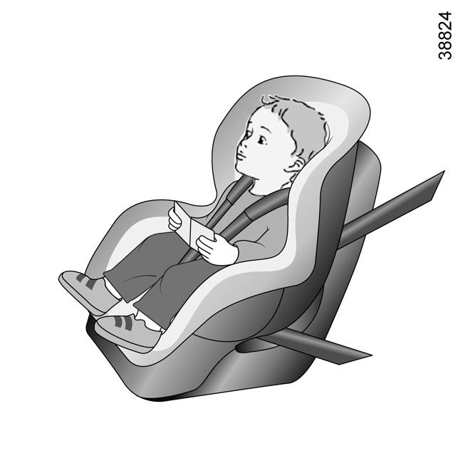 Ένα παιδικό κάθισμα με το πρόσωπο προς το εμπρός μέρος του αυτοκινήτου, καλά στερεωμένο στο όχημα, μειώνει τον κίνδυνο χτυπήματος στο κεφάλι.