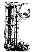 1203 μ.χ. Σχήμα 4: Ανυψωτικός μηχανισμός των Ρωμαϊκών χρόνων. Την εποχή αυτή κατασκευάσθηκε ένας υποτυπώδης ανελκυστήρας που ακόμη και σήμερα βρίσκεται σε λειτουργία στη μονή Saint Michael Abbey.