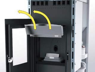 Facile e rapido sistema brevettato di smontaggio della camera di combustione senza utilizzo di utensili.