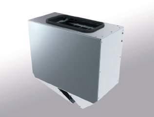 Wide hermetic tank that contains up to 23kg of pellet. Grand réservoir étanche qui peut contenir jusqu à 23 kg de pellets. Breiter hermetischer Tank, der ab zu 23kg von Pellet enthaltet.
