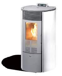 min) Pellet consumption (max - min) Efficienza (max - min) Efficiency (max - min) Diametro tubo uscita fumi Smoke outlet tube Capacità serbatoio Tank capacity Autonomia (max - min) Autonomy (max -