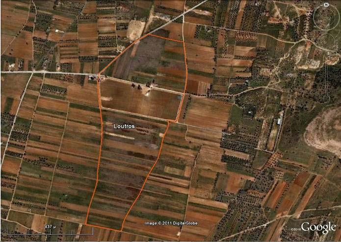 εκτάσεων Υγρότοπος Λουτρός 2009-2010: Μη πλημμυρισμένες
