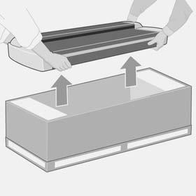 Σύνδεση του σαρωτή στη βάση άτομο πρέπει να τοποθετήσει μερικά κουτιά συσκευασίας (συνιστούμε τα πλευρικά κομμάτια του