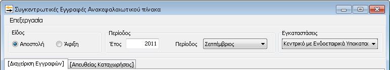 πραγματοποιικθκαν μζςω τθσ διαχείριςθσ εγγραφϊν.