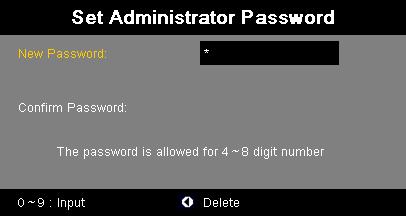 20 Timeout(Min.) (Χρονικό Όριο (Λεπτά)) Όταν η Security (Ασφαλείας) είναι On (Ενεργοποιηµένη), ο διαχειριστής µπορεί να ορίσει τη λειτουργία χρονικού ορίου.