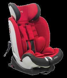 with safety belts Reinforced headrest Height adjustable headrest of 9 positions 4 reclining position 5