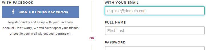 1 2 3 4 1 SIGN UP USING FACEBOOK 2 WITH YOUR EMAIL 3 FULL NAME 4 PASSWORD Η δυνατότητα χρήσης πολλών υπηρεσιών με έναν μόνο λογαριασμό αποκτά έδαφος, καθώς οι χρήστες μεταφέρουν τις δραστηριότητές