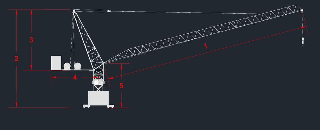 1.2 Βασικά χαρακτηριστικά του γερανού και των σιδηροτροχιών του 1.2.1 Κύριες διαστάσεις α. Οι απαιτούµενες κύριες διαστάσεις του γερανού φαίνονται στον παρακάτω πίνακα: Σχέδιο 1.