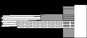 b) Εγκαταστάσεις πάνω σε στηρίξεις καλωδίων (καλάθια, σκάλες, σχάρες) μέσα στη σφράγιση περάσματος Τα κενά ανάμεσα στις εγκαταστάσεις και στα Hilti Πυράντοχα Μπλοκ CFS-BL (A) γεμίζονται με Hilti