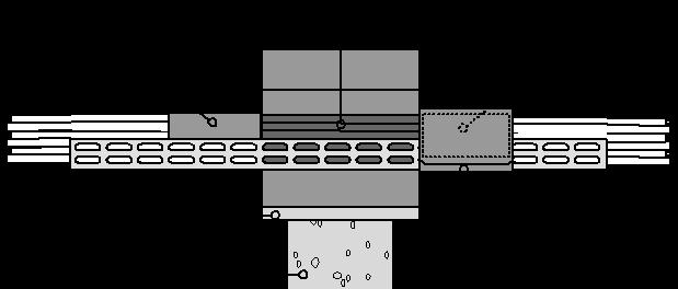 περάσματος Τα κενά ανάμεσα στις εγκαταστάσεις και στα Hilti Πυράντοχα Μπλοκ CFS-BL (A) γεμίζονται με Hilti Πυράντοχο Πληρωτικό Υλικό CFS-FIL (A 1a ), βάθος 20 mm.