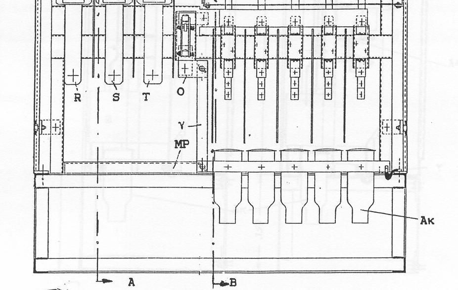 R, S, T, O, MP: ζυγοί φάσεων (R, S & T), ουδετέρου (O) και γείωσης (MP).