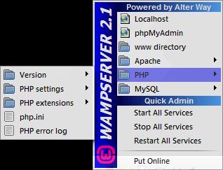 Γι ο Web Panel Wamp Server Wamp Server development web,,, MySQL