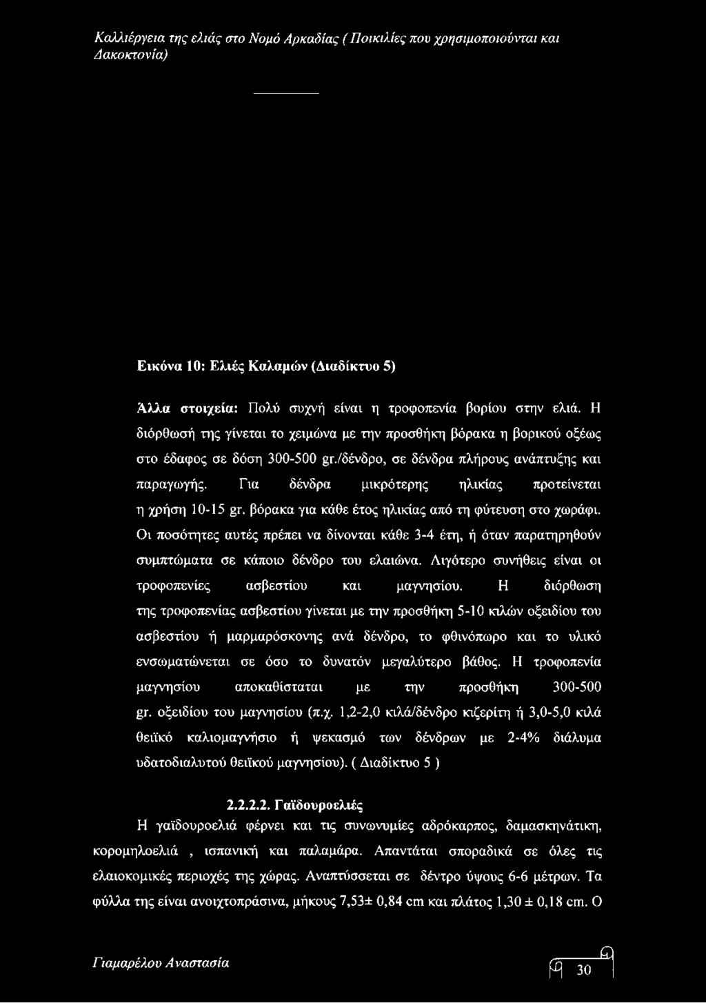 Για δένδρα μικρότερης ηλικίας προτείνεται η χρήση 10-15 μι-. βόρακα για κάθε έτος ηλικίας από τη φύτευση στο χωράφι.