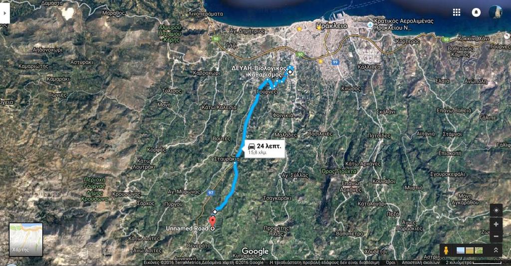 Δαφνών Εικόνα 19: Διαδρομές προσέγγισης και