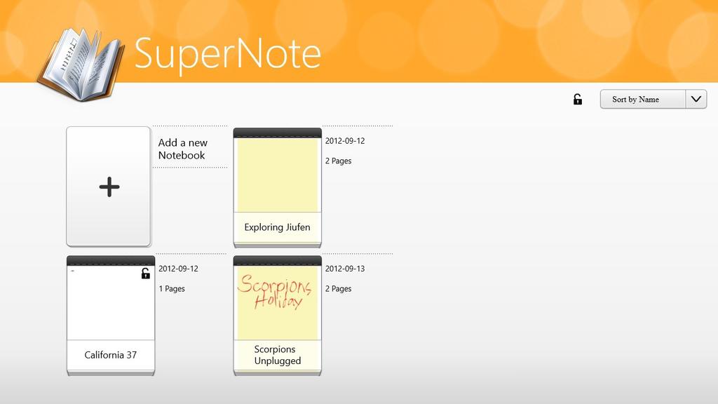 SuperNote Το SuperNote αποτελεί εύχρηστη εφαρμογή που σας επιτρέπει να δημιουργείτε σημειώσεις, σκαριφήματα και να εισάγετε φωτογραφίες, να ηχογραφείτε και να βιντεοσκοπείτε, για μια πιο διαδραστική
